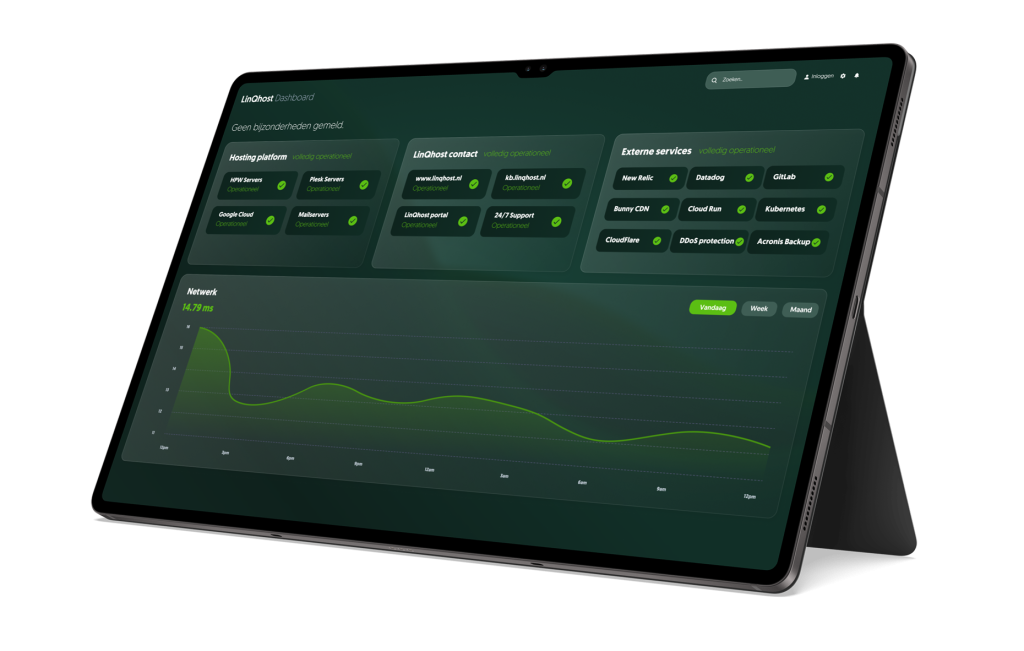 LinQhost managed hosting dashboard